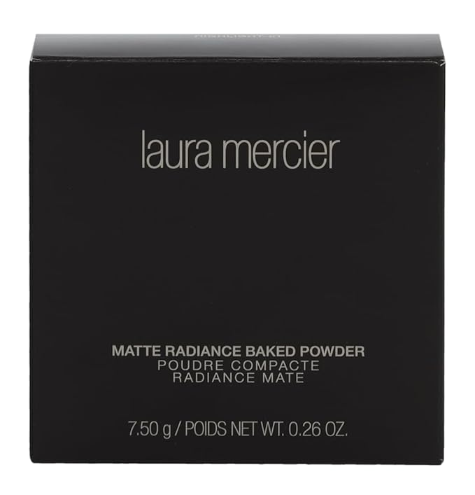 Laura Mercier Matte Radiance Baked Powder Highlight, No. 01 Golden Nude, 0.26 Ounce-VivaGrace Women