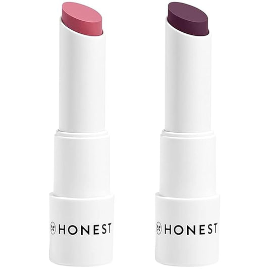 Honest Beauty Tinted Lip Balm 2-Pack | Antioxidant-rich Acai Extracts + Avocado Oil | EWG Certified, Vegan, Cruelty Free-VivaGrace Women