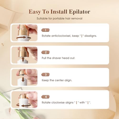 Epilator,2 in 1Epilator for Women Rechargeable,Womens Electric Shaver with LED Light,Hair Removal,Hair Removal for Women Legs/Face/Bikini/Arms,Smooth Epilator Trimmer Travel Kit Set,Simple to use-VivaGrace Women