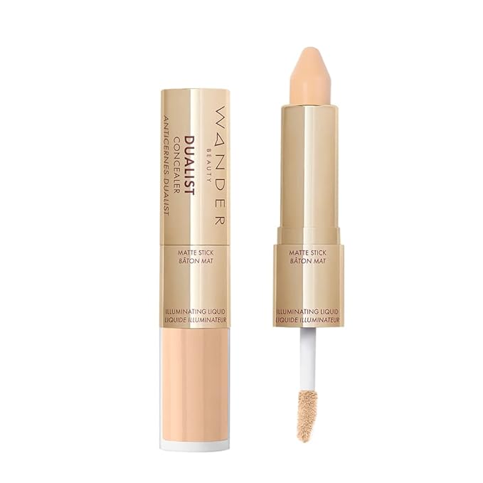 Wander Beauty Dualist Matte and Illuminating Concealer Makeup - Fair - Dual-Ended Matte Concealer Stick + Liquid Concealer - Full Coverage Concealer Brightens, Firms, & Hydrates Under Eyes -0.28 fl oz-VivaGrace Women