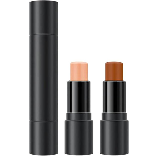 evpct 2In1 Cream Contour Stick Contouring Concealer Sticks Makeup Face Cream Kit for Beginners Creamy Contour and Highlight Stick contorno base de maquillaje para mujer en oferta 03 Natural & Coffee-VivaGrace Women