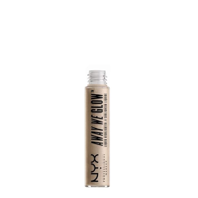 NYX Professional Makeup Away We Glow Liquid Highlighter, Crystal Glare, 0.22 Fluid Ounce-VivaGrace Women