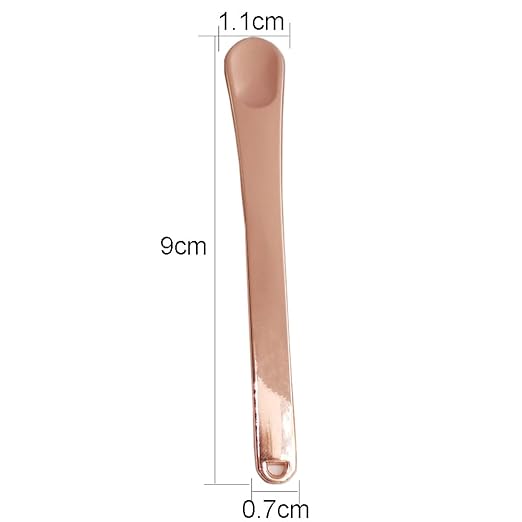 3 Pieces Alloy Makeup Spatula Eye Cream Spoon Beauty Scoop Mini Spoon Makeup Beauty Spoons Mini Cosmetic Skincare Spatula for Cream Lotions, 3.54 x 0.43 inches, Gold, Silver, Rose-Gold-VivaGrace Women