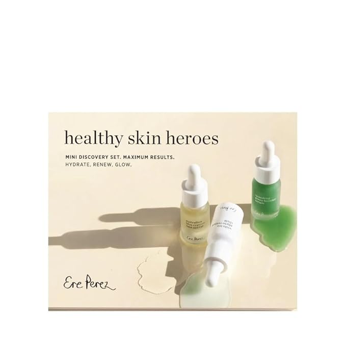 Ere Perez - Healthy Skin Heroes Kit Mini Discovery Set (Hydrate, Renew, Glow) | Vegan, Cruelty-Free, Clean Beauty (3-Piece Gift Set)-VivaGrace Women
