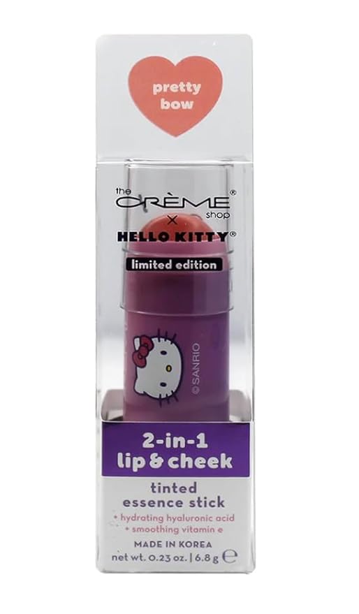 The Crème Shop X HELLO KITTY(PURPLE) 2-IN-1 LIP AND CHEEK TINTED STICK - PRETTY BOW, Pink-VivaGrace Women