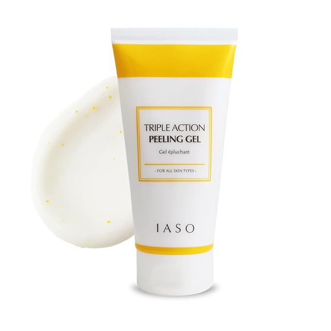 IASO Triple Action White Peeling Gel | Exfoliating Gel for Face, eep Pore Cleanse, Tone-Up Effect & Smoother Skin Texture, Korean Skin Care, 5.07 oz-VivaGrace Women