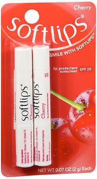 Softlips Lip Protectant/Sunscreen, Value Pack, Cherry, Twinpack-VivaGrace Women