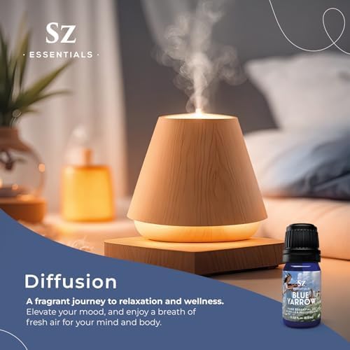 Blue Yarrow Essential Oil – 100% Pure – Calming & Grounding – Deep Blue Steam-Distilled Oil from Achillea millefolium – Aromatherapy, Self-Care & Natural Perfumery – 0.22 fl oz (6.5 mL)-VivaGrace Women