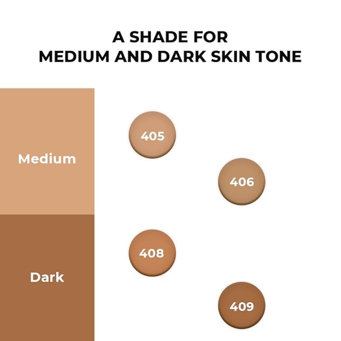 Lamel- Smart Skin Serum Tinted Foundation - 409 Deep Beige | Smoothens skin | Weightless texture| Blurs pores | All-day wear | 35ml-VivaGrace Women
