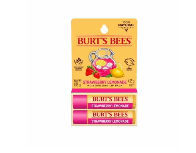 BURTS BEES STRAWBERRY LEMONADE LIP BALM 2 (0.15) TUBES-VivaGrace Women