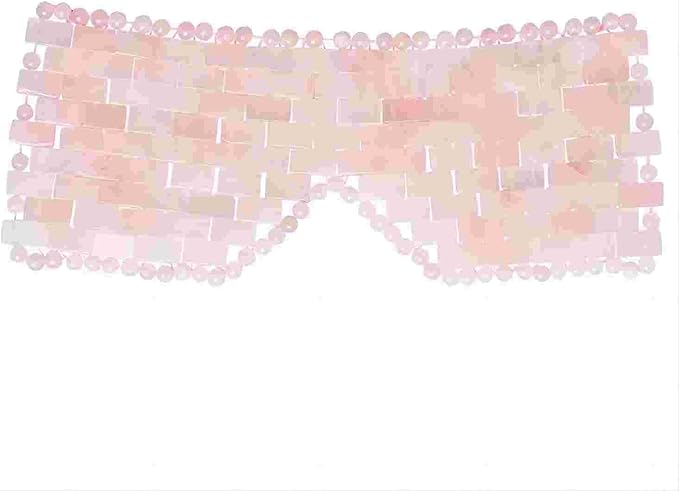 Rose Quartz Eye Mask, Jade Eye Mask 100% Natural Crystal Eye Mask, Reusable Gemstone Eye Mask Eliminate Wrinkles Puffiness Headache and Migraine Relief Hot or Cold Using-VivaGrace Women