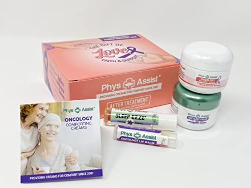PhysAssist - Comfort kit for Chemo & Radio Patient The Gift of Love, Faith & Support. 2-1.5 oz face and body cream plus lip balm & roll-on-VivaGrace Women