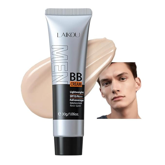 AKARY Hydrating Men BB Cream SPF 15 PA++, Full-Coverage Foundation&Concealer, Mens Face Moisturizer Cream Evens Skin Tone, Oil Control and Cover Flaws, Natural Finish for All Skin Types, Light 160-VivaGrace Women