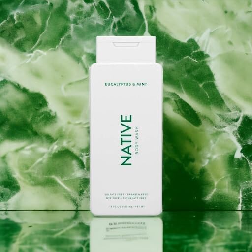 Native Body Wash Contains Naturally Derived Ingredients | For Women & Men, Sulfate, Paraben, & Dye Free Leaving Skin Soft and Hydrated | Eucalyptus & Mint 18 oz - 2 Pk-VivaGrace Women