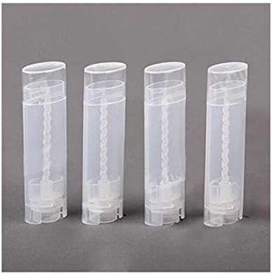 10PCS 4.5g/4.5ml Empty DIY Lip Tubes Holder Containers Vial Refillable PP Plastic Deodorant Crayon Travel Tube Pipe Bottle Lip Gloss Case DIY Lip Balm Gifts For Women Lady Girls(Transparent)-VivaGrace Women