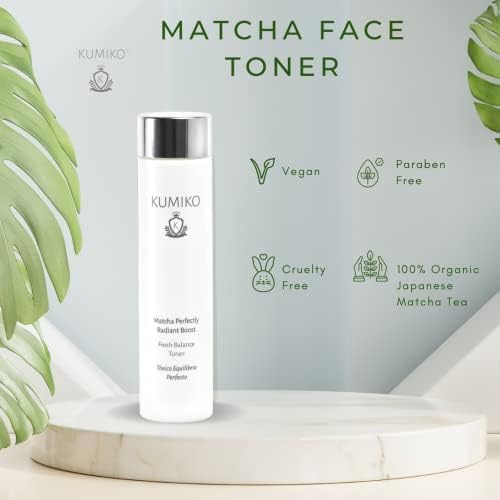 KUMIKO Ultimate Matcha Skin Care: Radiant Boost Face Toner Fresh Balance - Purifying & Refreshing Glow Essence - Hydrate, Balance, Replenish Skin - 7.84 oz - Soothe and Revitalize Your Skin-VivaGrace Women