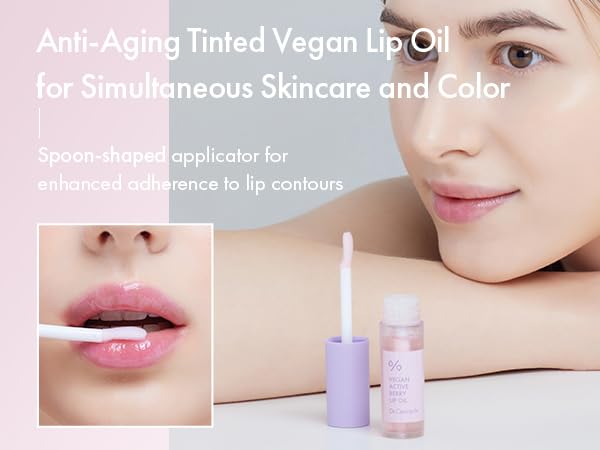 leegeehaam Dr.Ceuracle Vegan Active Berry Lip OilㅣAnti-Aging, Moisturizing, Revitalizing and GlowingㅣKorean Tinted Lip GlossㅣResveratrol from French Grape for Dry Lips, 0.15 Fl Oz-VivaGrace Women