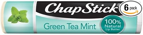 ChapStick 100% Natural Lip Butter, Green Tea Mint, 0.15 oz (Pack of 6)-VivaGrace Women