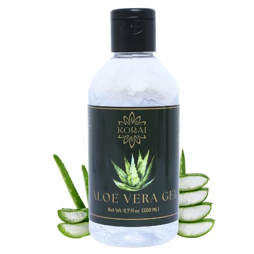 KORAI Aloe Vera Gel from freshly cut 99% Pure Aloe Vera Gel-Natural Ingredients-Vegan, Unscented - For Face, Skin and Hair-VivaGrace Women