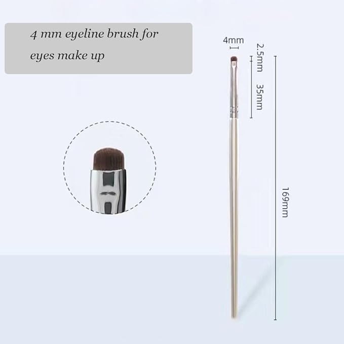 Mini Smudge Brush for Eyeliner,2 PCS Small Smudge Brush for Precision Eyeshadow and Eyeliner,Eyeliner Brush for Powder Gel Cream Liquid Concealer,Eye Makeup Brush Set-VivaGrace Women