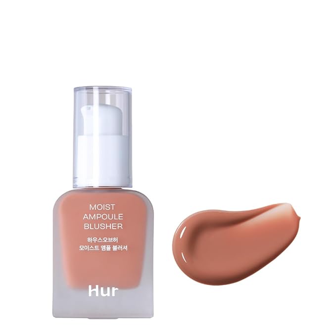 Moist Ampoule Blusher, Buildable Water-based Formula, Infused with over 50% moisture essence, no tackiness, long-lasting moisture, weightless feel (01 Nude Beige, 20ml)-VivaGrace Women