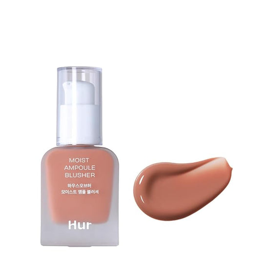 Moist Ampoule Blusher, Buildable Water-based Formula, Infused with over 50% moisture essence, no tackiness, long-lasting moisture, weightless feel (01 Nude Beige, 20ml)-VivaGrace Women