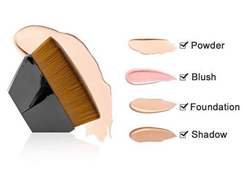 Foundation Makeup Brush Fast Flawless Application Blusher Liquid Cream Powder Cosmetic Body Blending Tool, Black-VivaGrace Women