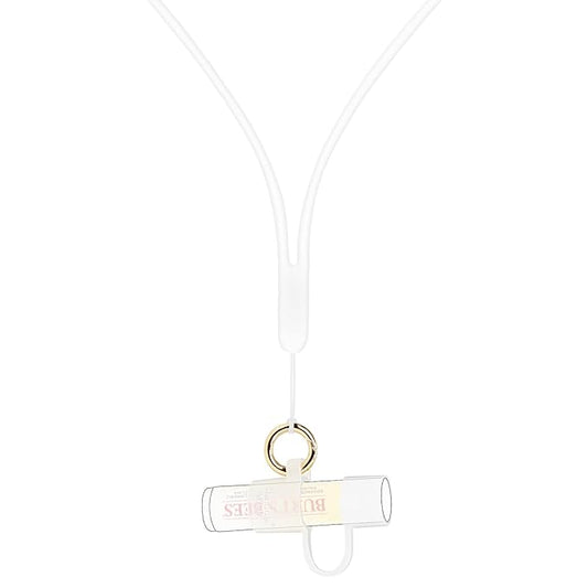 Desing Wish Silicone Lip Balm Holder with Cap Cover Portable Chapstick Holder Keychain Sleeve Lip Balm Key Chain with Key Ring and Neck Strap Lanyard - Transparent-VivaGrace Women