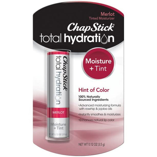 ChapStick Total Hydration Merlot 0.12 oz (Pack of 3)-VivaGrace Women