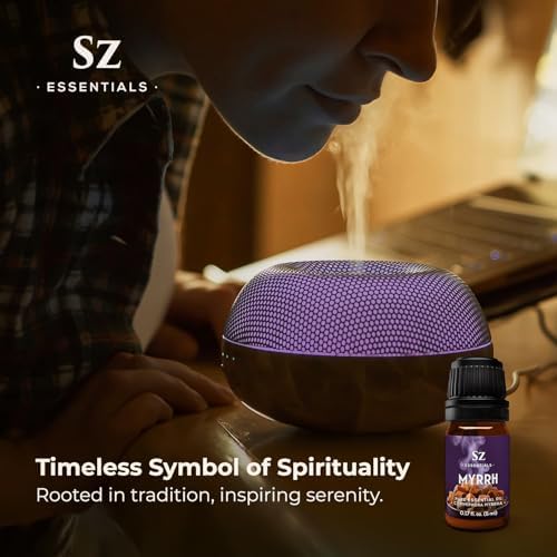 5-Year Aged Myrrh Premium Essential Oil – Rich, Earthy Aroma | Pure & Natural for Aromatherapy & Wellness - Therapeutic Grade & Vegan - 100% Pure and Natural - Undiluted - 0.17 fl oz.-VivaGrace Women