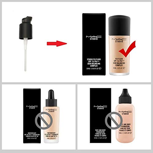 Chris.W 2Pack Foundation Pump for MAC Studio Fix Fluid Foundation(Black)-VivaGrace Women