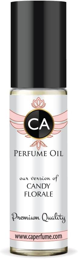 CA Perfume Club Impression of Prd Candy Florale For Women Replica Fragrance Body Oil Dupes Alcohol-Free Essential Aromatherapy Sample Travel Size Concentrated Long Lasting Attar Roll-On 0.3 Fl Oz/10ml-VivaGrace Women