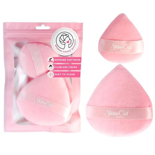 StansOut Beauty Velvet Makeup Puff Set (2-Pack) - Luxuriously Soft Powder Puffs for Seamless Face Makeup Application - Premium Quality - Perfect for Flawless On-the-Go Touch-Ups-VivaGrace Women
