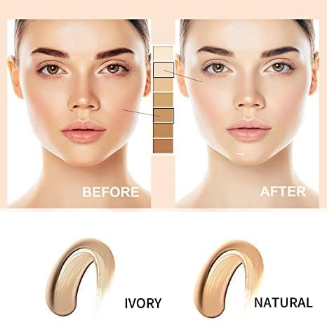 Skin Tone Adjusting CC Cream SPF 50, CC Cream Self Adjusting for Mature Skin, All-In-One Face Sunscreen and Foundation, Pre-makeup Primer Moisturizing Skin Concealer Brightening Skin Tone 30ml - 2 Pcs-VivaGrace Women