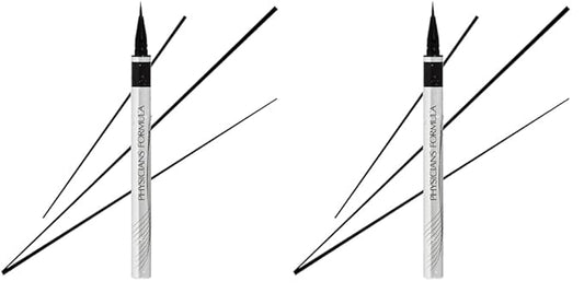 Physicians Formula Eye Booster Super Slim Liquid Eyeliner, Waterproof Precision with a Lash-Boosting Complex, Natural Finish, & Sensitive Skin Approved, Cruelty-Free & Vegan -Ultra Black (Pack of 2)