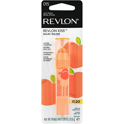 Revlon Lip Balm, Kiss Tinted Lip Balm, Face Makeup with Lasting Hydration, SPF 20, Infused with Natural Fruit Oils, 015 Juicy Peach, 0.09 Oz-VivaGrace Women