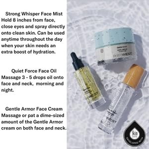 Day+West’s Secret Weapon Kit Skincare Gift Set | Three Sensitive Skin Essentials Including Hydrating Mist, Face + Neck Cream Moisturizer, Facial Oil | With Organic Prickly Pear, Calendula, Vitamin C-VivaGrace Women