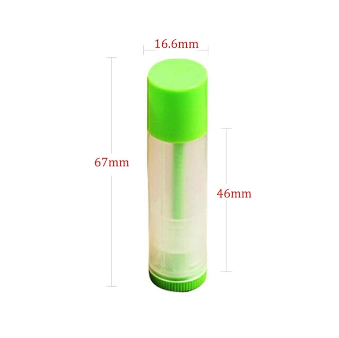 5ml 50 Pcs Empty Clear Lip Balm Tubes Containers with Twist Bottom and Multi Color Caps for Making Lip Balm,DIY Cosmetic Tubes-VivaGrace Women