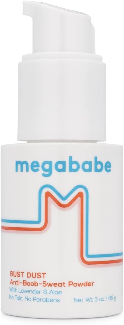 Megababe Sweat Absorbing Body Powder - Bust Dust, with Applicator Pump, Talc-Free, All Natural, 3 oz-VivaGrace Women