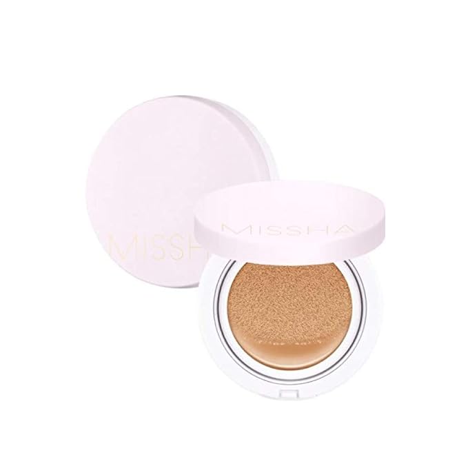 MISSHA Magic Cushion Foundation No.21 Light Beige for Bright Skin - Flawless Coverage, Dewy Finish, Easy Application for All Skin Types-VivaGrace Women