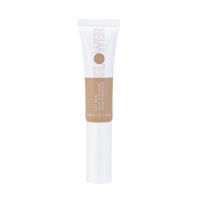 FLOWER BEAUTY By Drew Barrymore Get Real Serum Concealer - Brightens Skin + Blurs Blemishes - Hydrating Serum- Light-VivaGrace Women