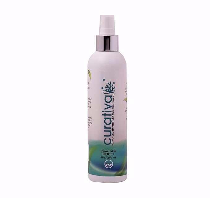 Curativa Bay .02% Hypochlorous Skin Spray, Clear Skin, Most effective For Total Skin Health and the Base for all Skin Care. 100% Organic, Made in USA, Produces Great Results 8 OZ.-VivaGrace Women