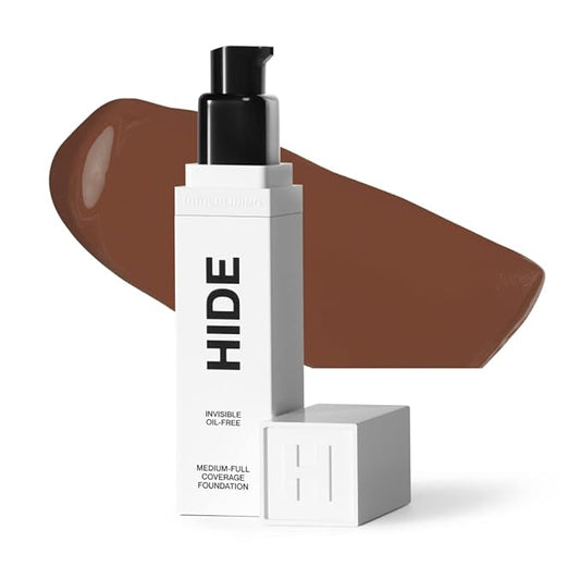 HIDE PREMIUM Liquid Foundation, SEE SHADE FINDER Below For Perfect Match, Multi-Use Waterproof Foundation, Medium/Full Coverage Foundation, Oil Free – We Have a Shade For All Skin Types, 1 fl. Oz. (Espresso)-VivaGrace Women