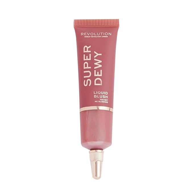 Revolution Beauty, Superdewy Liquid Blush, Richly Pigmented & Buildable, Blendable Formula, You Got Me Blushing, 0.5 Fl. Oz.-VivaGrace Women