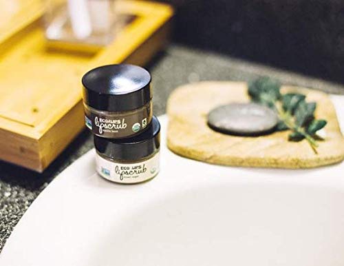 Eco Lips LIP SUGAR SCRUB 2 Pack (2-0.5oz jars) 100% Organic Lip Care Treatment with Organic Sugar & Coconut Oil - Gently Exfoliate & Polish Dry, Flaky Lips, 100% Edible (Vanilla Bean & Brown Sugar)-VivaGrace Women