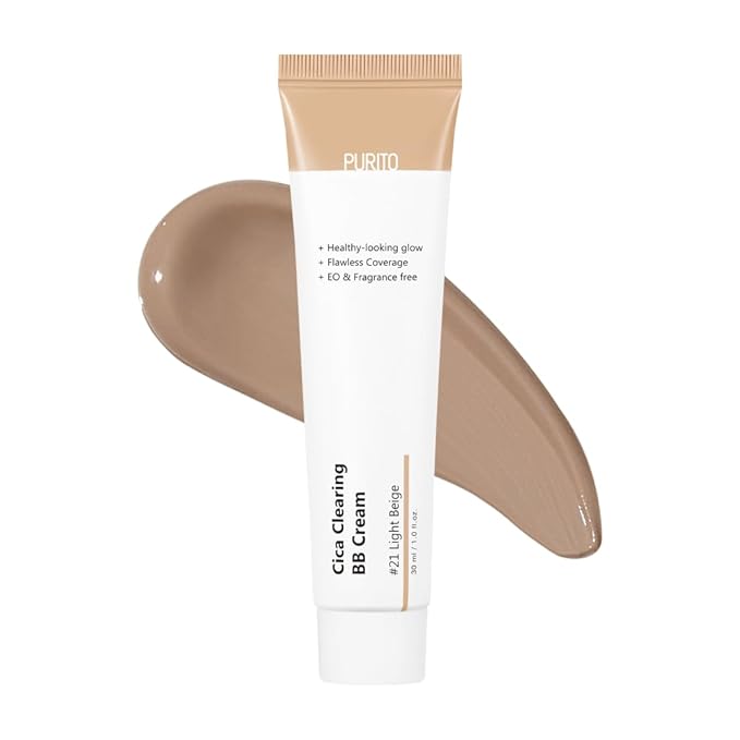 PURITO Cica Clearing BB Cream #21 Light Beige 1 fl.oz / 30ml, Vegan bb cream, tinted-VivaGrace Women