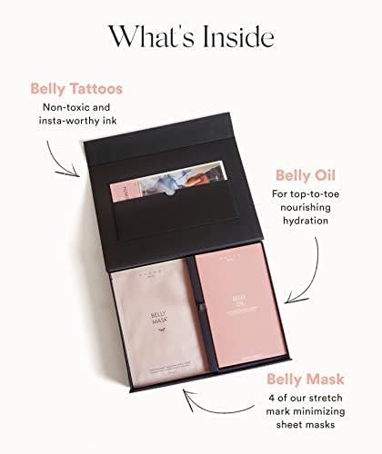 HATCH Belly Bestie Kit - Belly Oil, 4 Belly Masks, & Non-Toxic Belly Tattoos - Maternity Essentials - Belly-Centric Faves Perfect Maternity Gift-VivaGrace Women