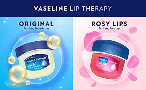 Vaseline Lip Therapy Lip Balm Mini, Rosy Lips | Lip Repair in a Container for Cracked, Dry Lip | Travel Size 0.25 oz (Pack of 4)-VivaGrace Women