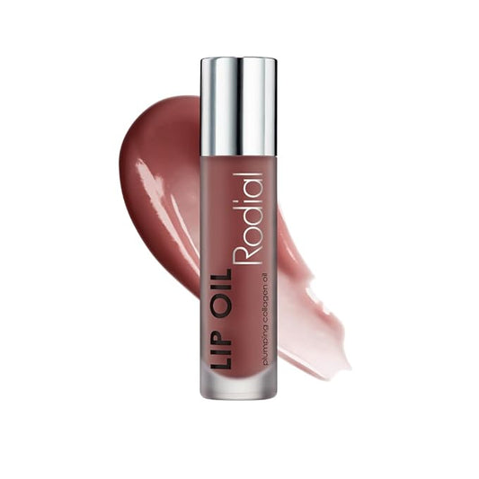 Rodial Plumping Collagen Lip Oil Wild Plum 0.13fl.oz, Vegan Collagen-Infused Lip Oil with Macadamia and Jojoba Oil, Deep Hydration for Fuller-Looking Pout, Ultra-Nourishing Formula for Silky Lips-VivaGrace Women
