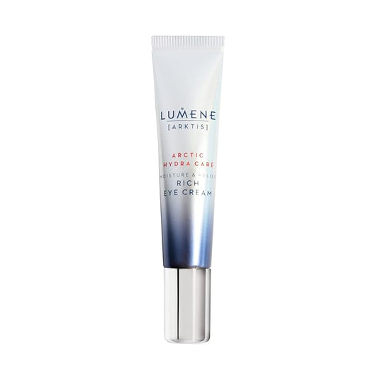 Lumene Arctic Hydra Care Moisture Relief Rich Eye Cream - Anti Wrinkle Eye Cream for Crow's Feet, Fine Lines and Wrinkles - Vegan, Fragrance Free Hydrating Eye Cream with Ceramides (15ml)-VivaGrace Women